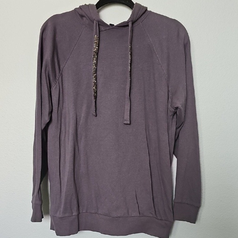 Torrid Gray Rhinestone Drawstring Pullover Hoodie… - image 2